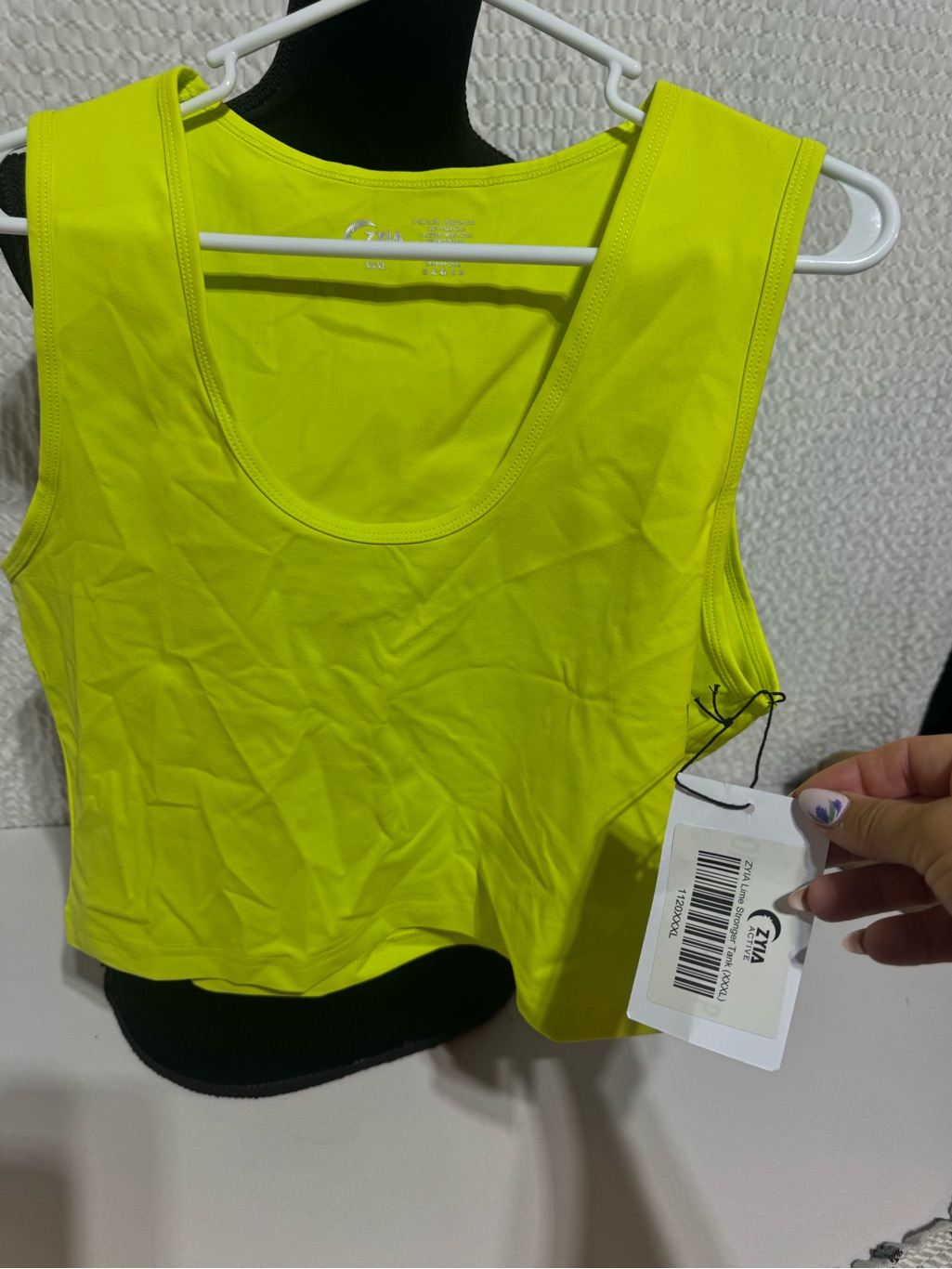 Zyia Lime Stronger Tank Top  Neon Lime